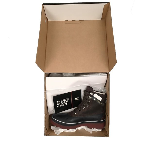 NEW Sorel Caribou Storm WP Boots! 14Blackened BrownWaterproofLeather